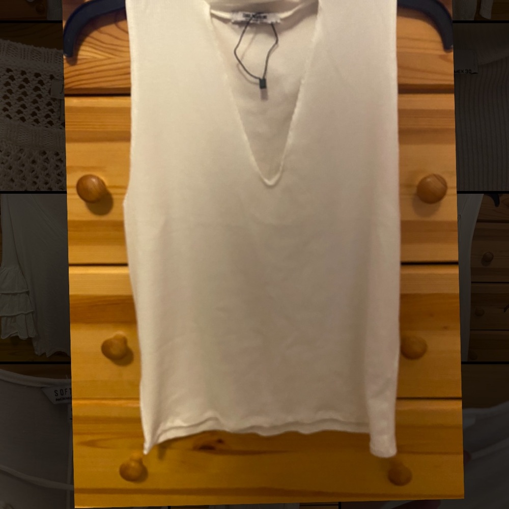 White Zara tank top Size L